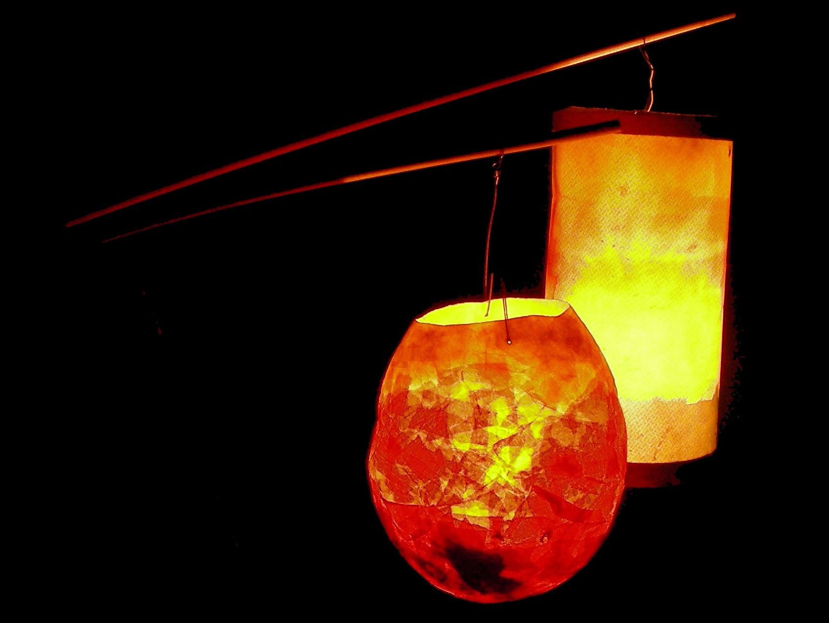 Selbstgebastelte Laternen